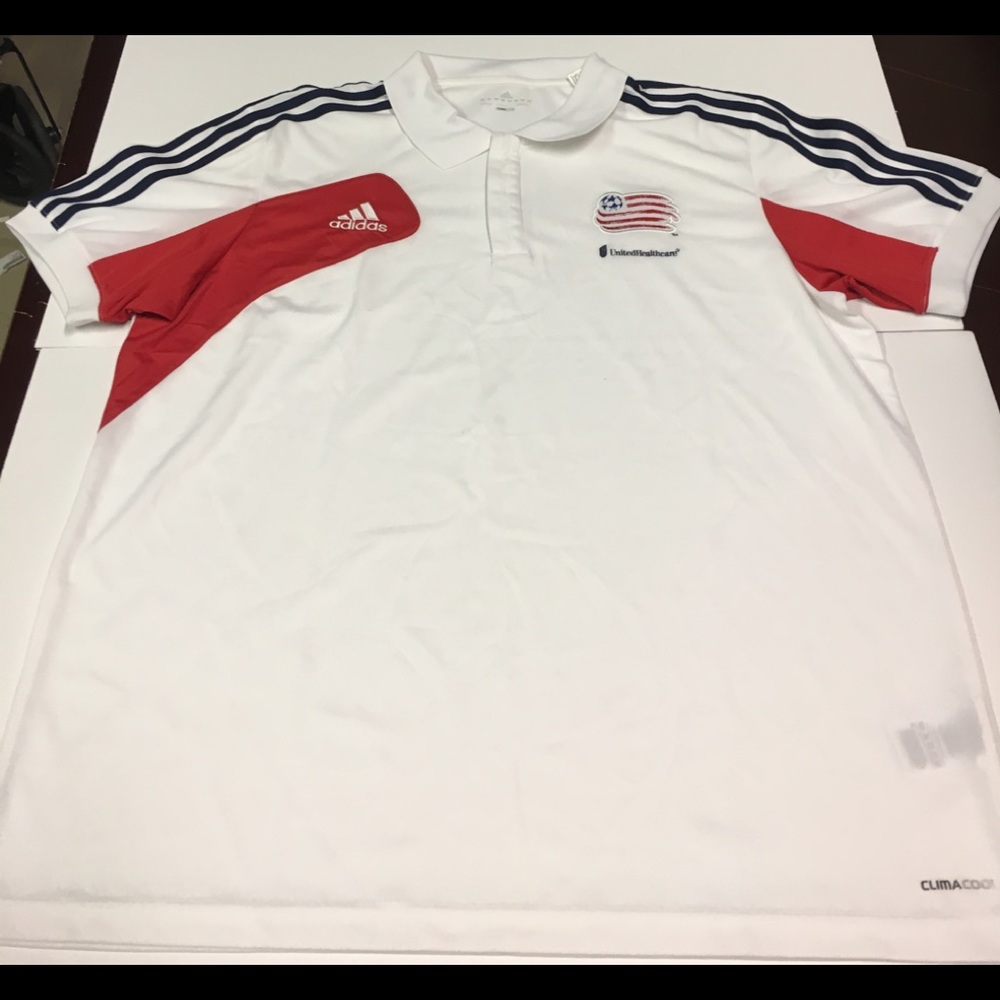 White Adidas Soccer Polo 273